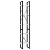 CHARMMA 5-Tier Bookcases,Narrow Book Shelves,Industrial Bookshelf,Large Etagere Bookshelf Open Display Shelves with Metal Frame for Living Room Bedroom Home Office 15.7"x11.8"x68.9" White view 3