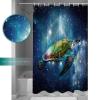 Anzona Sea Turtle Waterproof Shower Curtains Set - Stall 48 x 72 Inch, Universe Galaxy Starry Sky Navy Blue Polyester Fabric Bathroom Curtain with 12 Hooks, Bathroom Accessories, 1 Panel view 4