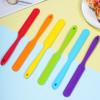 6pcs Silicone Spatulas Heat Resistant Jar Spatulas Cake Cream Butter Spatulas with Long Handle Non-Stick Kitchen Baking Cooking Resin Craft Stirring Mixing Scraper Tool (6 Colors) view 4