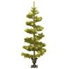 CHARMMA Swirl Christmas Tree with Pot and LEDs Green 4 ft PVC-864 view 2