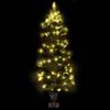 CHARMMA Swirl Christmas Tree with Pot and LEDs Green 4 ft PVC-864 view 3