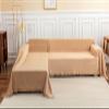 Deep Dream Sectional Couch Covers, 2 Pieces Sectional Sofa Cover, L Shaped Couch Covers, Couch Cover for Sectional Sofa (XX-Large, 71" x 118" + 91" x 134", Brown) view 2