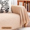 Deep Dream Sectional Couch Covers, 2 Pieces Sectional Sofa Cover, L Shaped Couch Covers, Couch Cover for Sectional Sofa (XX-Large, 71" x 118" + 91" x 134", Brown) view 3