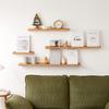 TRWISWDC Floating Shelf for Wall Natural Oak Wood Wall Shelves 24 inches, Display Picture Ledge Shelf for Bedroom Living Room Bathroom Office Kitchen Storage Shelves view 2