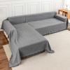 Deep Dream Sectional Couch Covers, 2 Pieces Sectional Sofa Cover, L Shaped Couch Covers, Couch Cover for Sectional Sofa (XX-Large, 71" x 118" + 91" x 134", Dark Grey) view 1