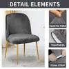 Set of 1/2/4/6 Scandinavian Chair Slipcovers Solid Color Dining Chair Covers, with Back Shell Side Armless Chair Covers for Kitchen Dining Room, Stretch Removable Washable Modern Dining Chair Covers ( view 4