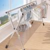 XYXHEII Clothes Drying Rack Outdoor Retractable, Adjustable and Foldable Laundry Rack,Space-Saving Free of Installation Stainless Steel Garment Rack, for Indoor Outdoor view 2