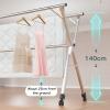 XYXHEII Clothes Drying Rack Outdoor Retractable, Adjustable and Foldable Laundry Rack,Space-Saving Free of Installation Stainless Steel Garment Rack, for Indoor Outdoor view 4
