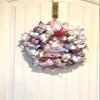 13 Easter Ribbon Wreath "Easter Blessings" Colorful Tailed Bunny Handmade MW4 view 2
