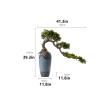 Artificial Trees Artificial Bonsai Tree New Chinese-Style Green Simulation Welcome Pine Bonsai Tree Office Living Room Desktop Large Decor Simulation Potted Plant with Ceramic Vase Simulated Pine view 2