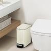 Cesun Small Bathroom Trash Can with Lid Soft Close, Step Pedal, 6 Liter / 1.6 Gallon Stainless Steel Garbage Can with Removable Inner Bucket, Anti-Fingerprint Finish (Creamy White) view 2