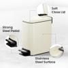 Cesun Small Bathroom Trash Can with Lid Soft Close, Step Pedal, 6 Liter / 1.6 Gallon Stainless Steel Garbage Can with Removable Inner Bucket, Anti-Fingerprint Finish (Creamy White) view 4