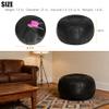 Thgonwid Unstuffed Moroccan Ottoman Pouf Cover, Ottoman Footstool Storage Solution, Bean Bag Chair, Foot Rest, Black view 3