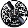 Alien Vs Predator Wall Clock Vinyl Wall Clock Vinyl Record Retro Wall Clock New Year Christmas Birthday Gift Personality Creative Decoration for Home Design by Gift view 1