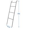 2 Pack Blanket Ladder Decorative Towel Rack Holder for Bathroom, Wall Leaning Metal Drying Quilt Stand for Living Room Bedroom Farmhouse Home Decor, for Women Mom Mother Her Wife - Black view 2