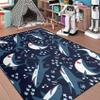Cartoon Sharks Area Rugs for Kids Grey Lovely Sea Life Theme Carpet Shark Rugs for Boys Bedroom Living Dining Room Bedroom Kitchen Playing Room, 4'5''6' view 2