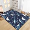 Cartoon Sharks Area Rugs for Kids Grey Lovely Sea Life Theme Carpet Shark Rugs for Boys Bedroom Living Dining Room Bedroom Kitchen Playing Room, 4'5''6' view 3