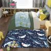 Cartoon Sharks Area Rugs for Kids Grey Lovely Sea Life Theme Carpet Shark Rugs for Boys Bedroom Living Dining Room Bedroom Kitchen Playing Room, 4'5''6' view 4