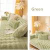 Super Thick Rabbit Plush Sofa Cushion, Upgraded Non-Slip Sofa Cover Pad, Soft Faux Fur Throw Pillow Cover, Fluffy Couch Cushion Covers Furniture Protector ( Color : Green , Size : Sofa Cushion 90*180c view 3