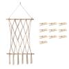 clinmday 1 Set Hand-Woven Tapestry,Hanging Pictures Organizer Household Wall Decoration,Tassel Photo,for Living Room Bedroom Dorm Apartment Background,Gifts B view 1