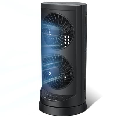 Personal Tower Cooling Fans that Blow Cold Air, Standing Small Desk Fan with 3 Speeds & Timer, 60 & 110 Oscillating Table Fan, Quiet and Safe Electric Floor Fan for Bedroom, Bedside, Home, Office