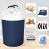BlissTotes 115L Laundry Basket, Freestanding Laundry Hamper, Collapsible Dirty Clothes Hamper, Waterproof Fabric with Foam Protected Aluminum Handles for College, Dorm, Family (Blue) view 4
