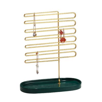 KITCISSL Jewelry Dish Tray Key Tray for Entryway Table, Decorative Trays Jewelry Rack Earrings Display Rack Home Hanging Keys Necklace Storage Rack Iron Creative Ornaments Tray