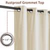 Fcosie 192 Inches Long Thick Thermal Insulated Velvet Curtains Grommet Top Extra Long Velvet Drapes for High Ceiling Room Darkening Window Curtains Drapery Draperies, Beige White, 50"W by 192"L, 1 PC view 2
