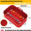 Air Fryer Silicone Liners 10 Quart for Ninja DZ550GY DZ550/DZ401/DZ302 Foodi DualZone XL 2-Basket,MMH 2PCs Reusable Rectangle Baking Tray Replacement Accessories for Ninja/Cosori 9-10QT Airfryer,Red view 2