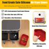Air Fryer Silicone Liners 10 Quart for Ninja DZ550GY DZ550/DZ401/DZ302 Foodi DualZone XL 2-Basket,MMH 2PCs Reusable Rectangle Baking Tray Replacement Accessories for Ninja/Cosori 9-10QT Airfryer,Red view 4
