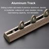 WDJBPSH V-Shaped Curtain Rail Champagne, Ultra-Thin Privacy Curtain Sliding Track with Hook, Ceiling Mount Room Divider/Window Rods (Size : 11ft/3.4m) view 3