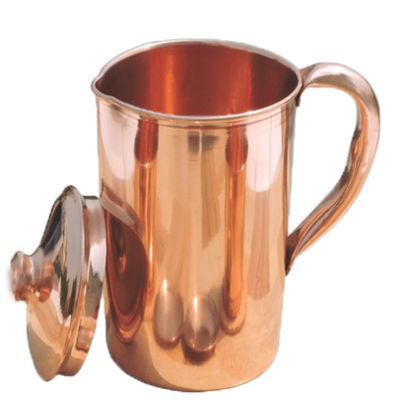 Pure Copper Smooth Water Jug | Copper Pitcher for Ayurveda Health Benefit Smooth Finished