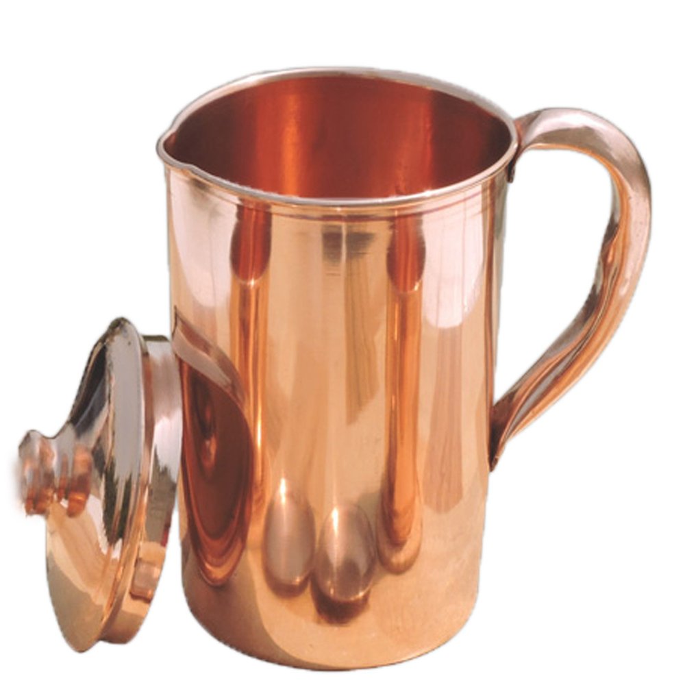 Pure Copper Smooth Water Jug | Copper Pitcher for Ayurveda Health Benefit Smooth Finished