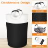 BlissTotes 75L Laundry Basket, Freestanding Laundry Hamper, Collapsible Dirty Clothes Hamper, Waterproof Fabric with Foam Protected Aluminum Handles for College, Dorm, Family (Black) view 3