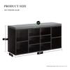 Dopinmin Shoe Storage Bench with 10 Adjustable Cubbies Entryway Bench with Shelves 3-Tier Shoe Rack Bench for Living Room Bedroom Multi-Functional Storage Solution for Shoes and Accessories,Black view 3