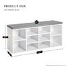 Dopinmin Shoe Storage Bench with 10 Adjustable Cubbies, Entryway Bench with Shelves 3-Tier Shoe Rack Bench for Hallway Living Room Bedroom Multi-Functional Storage Solution for ShoesWhite view 3