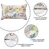 Black Plaid Cute Easter Rabbit with Flower Egg Lumbar Throw Pillow Covers 12x20 Canvas Pillow Case Happy Easter Cushion Covers Farmhouse for Couch for Kids Women Girls view 3