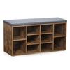 Dopinmin Shoe Storage Bench, Entryway Bench with Storage, 3-Tier Shoe Rack Bench 10 Cubbies Adjustable Shelves Shoe Organizer Shelf for Hallway Front Door Living Room Bedroom view 1