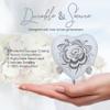 Rose Heart Keepsake Urn for Human Ashes Floral Mini Memorial Urn with Stand & Velvet Gift Box (White) view 4