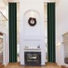 Fcosie Dark Green Velvet Drapes 144 Inches Long Grommet Top Curtain Panel Extra Long Room Darkening Curtains Tall Drapery High Ceiling Curtains for Living Room Bedroom (50" W x 144" L, 1 Panel) view 1