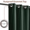 Fcosie Dark Green Velvet Drapes 144 Inches Long Grommet Top Curtain Panel Extra Long Room Darkening Curtains Tall Drapery High Ceiling Curtains for Living Room Bedroom (50" W x 144" L, 1 Panel) view 2
