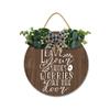 Funny Wooden Wreaths for Front Door Arts Language Entrance Way Indoor Welcome Signs Please Remove Your Shoes Printed Decor for Home Wall Pediments Farmhouse Porch Patio view 1