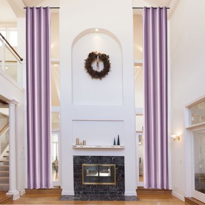 Fcosie 192 Inches Long Thick Thermal Insulated Velvet Curtains Grommet Top Extra Long Velvet Drapes for High Ceiling Room Darkening Window Curtains Drapery Draperies, Violet, 50" W by 192" L, 1 PC