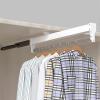 Heavy Duty Retractable Pull Out Pants Rack Adjustable Closet Rod - Retractable Garment Laundry Drying Rack, Load-bearing 25kg Extendable Closet Rod, Pull Out Clothes Hanger Rail ( Size : 400mm/15.7inc view 3