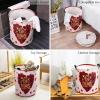Valentine's Day Love Roses Large Laundry Basket, Waterproof Laundry Hamper for Baby Clothes, Pink Backdrop Foldable Laundry Baskets with Handles, 13.8''x17'' view 4
