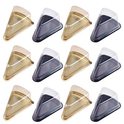 Abaodam Triangular Cake Slice Boxes 5.5 Inch Clear Reusable Cake Packaging Containers with Lids for Cheesecake Mousse Pastry Dessert Storage and Display