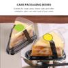 Abaodam Triangular Cake Slice Boxes 5.5 Inch Clear Reusable Cake Packaging Containers with Lids for Cheesecake Mousse Pastry Dessert Storage and Display view 2