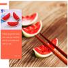 STOBOK 3pcs Watermelon Shaped Ceramic Chopstick Holder Creative Spoon and Fork Rest for Home Decor for Elegant Dining Table Setting view 4