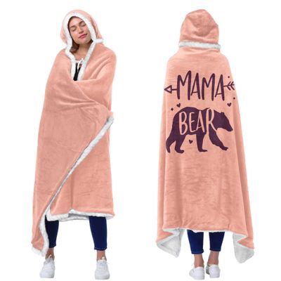 Vprintes Mama Pink Wearable Blanket Hoodie - Valentines Day Gifts for Her Wife Birthday Gifts for Mom from Daughter Son - Wife Birthday Gifts, Gifts for Wife from Husband