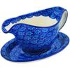 Polmedia Polish Pottery Gravy Boat with Saucer - Deep Into The Blue Sea Pattern Handmade in Boleslawiec Poland by Ceramika Artystyczna + Certificate of Authenticity view 1